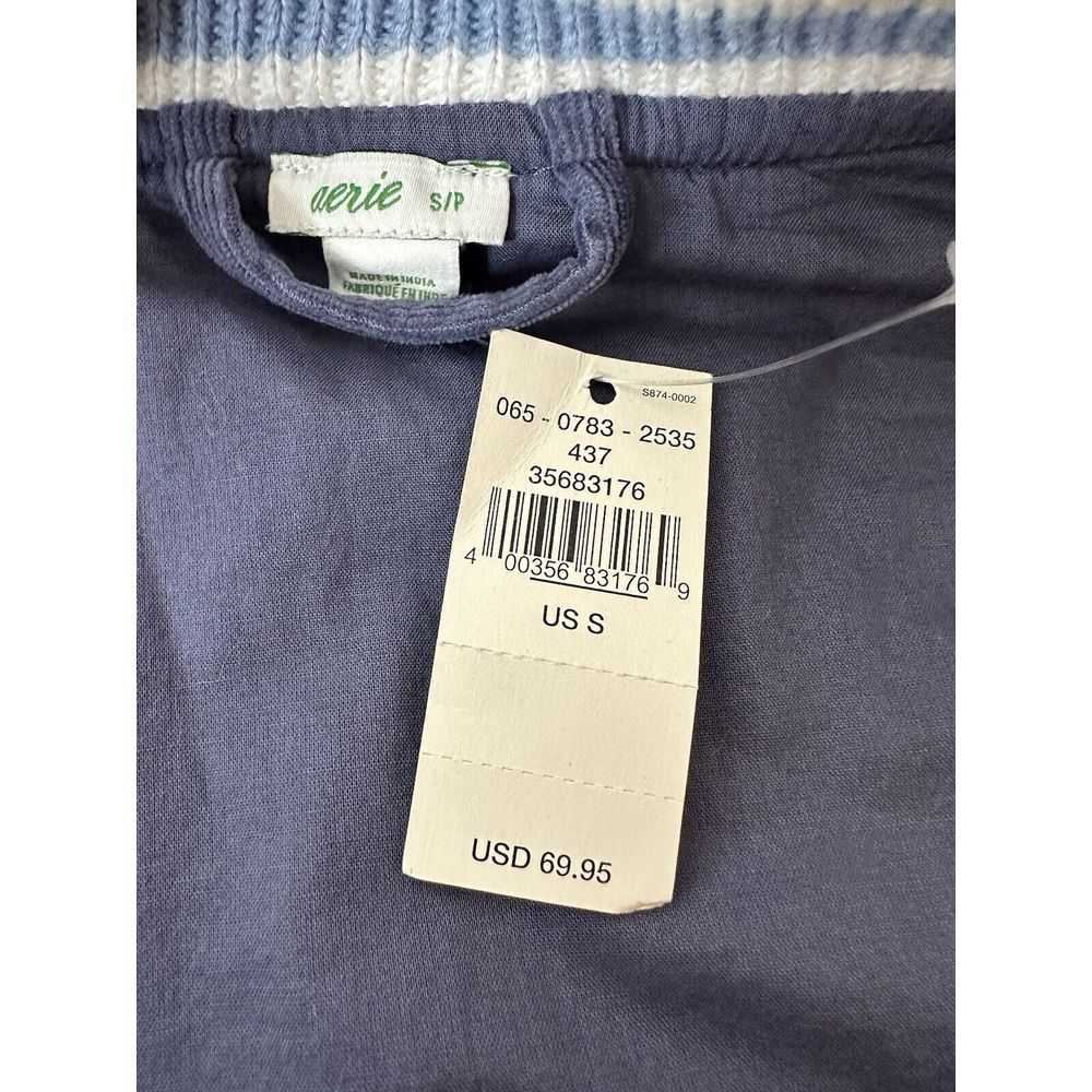 AERIE Jacket Women Small Denim Button Down Long Sleeve Packets New - Picture 3 of 10